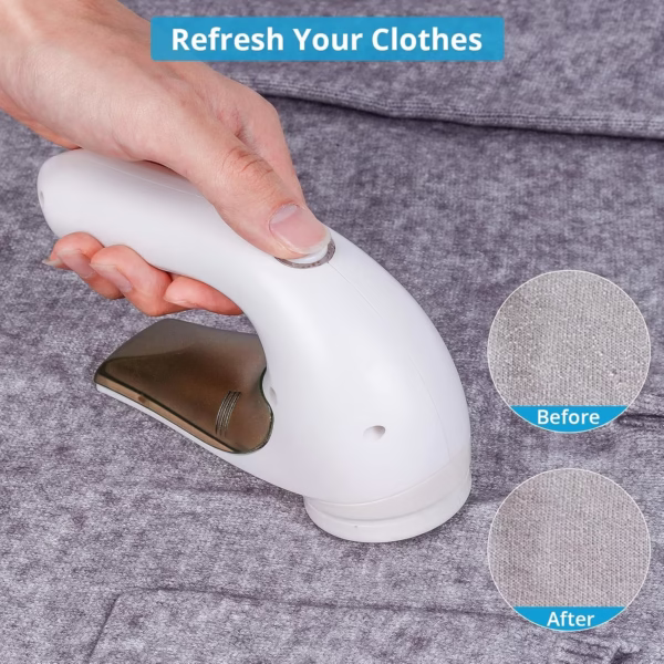 Aparat Pentru Curatat Scame, Par Si Praf, Flippy, Trimmer pentru Diferite Tipuri De Material, Cu Lame Din Otel Inoxidabil, Maner Ergonomic, Incarcare Prin USB, 15x6x9 cm, Alb - imagine 13