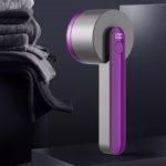 Aparat Pentru Curatat Scame, Par Si Praf, Flippy, Trimmer pentru Diferite Tipuri De Material, Cu Lame Din Otel Inoxidabil, Maner Ergonomic, Incarcare Prin USB, Negru Mov - imagine 2