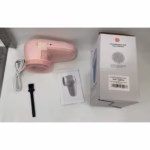 Aparat Scame si Par Haine, Flippy, Electric, USB inclus, Periuta Curatare, pentru Diferite Tesaturi, 13 x 6.8 x 5.8 cm, Roz - imagine 2