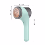 Aparat Scame si Par Haine, Flippy, Electric, USB inclus, Periuta Curatare, pentru Diferite Tesaturi, 3 Trepte, 20.5 x 8.8 x 7 cm, Verde - imagine 4