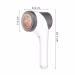 Aparat Scame si Par Haine, Flippy, Electric, USB inclus, Periuta Curatare, pentru Diferite Tesaturi, 3 Trepte, 20.5 x 8.8 x 7 cm, Alb - imagine 4