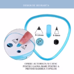 Ascutitoare Electrica cu 2 Gauri, Flippy, Gri, Baterii 4 x AA (neincluse), 7.5 x 7.5 x 7.5 cm, Albastru - imagine 2
