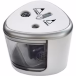 Ascutitoare Electrica cu 2 Gauri, Flippy, Gri, Baterii 4 x AA (neincluse), 7.5 x 7.5 x 7.5 cm, Gri