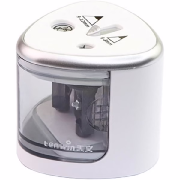 Ascutitoare Electrica cu 2 Gauri, Flippy, Gri, Baterii 4 x AA (neincluse), 7.5 x 7.5 x 7.5 cm, Gri - imagine 7