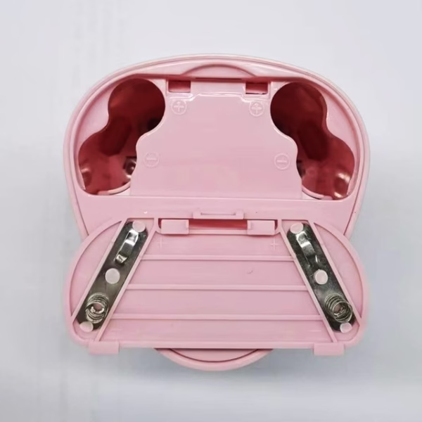 Ascutitoare Electrica cu 2 Gauri, Flippy, Gri, Baterii 4 x AA (neincluse), 7.5 x 7.5 x 7.5 cm, Roz - imagine 2