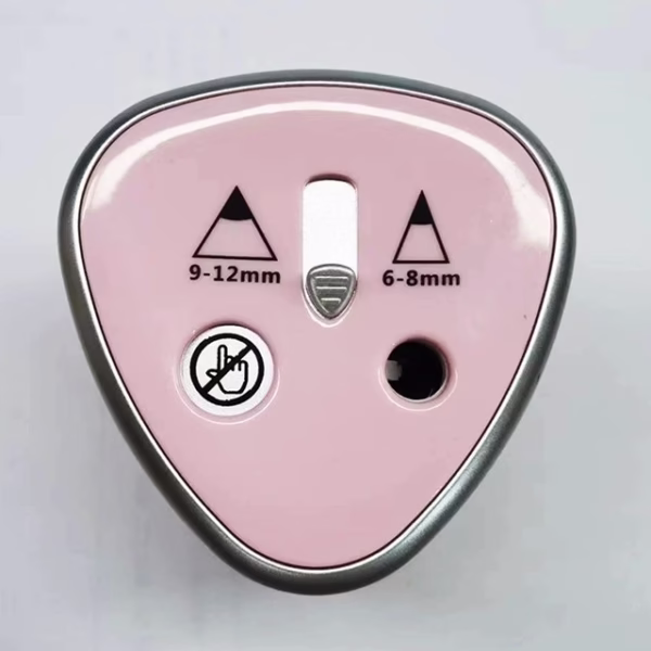 Ascutitoare Electrica cu 2 Gauri, Flippy, Gri, Baterii 4 x AA (neincluse), 7.5 x 7.5 x 7.5 cm, Roz - imagine 3
