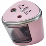 Ascutitoare Electrica cu 2 Gauri, Flippy, Gri, Baterii 4 x AA (neincluse), 7.5 x 7.5 x 7.5 cm, Roz