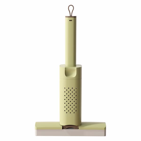 Mini Mop, Flippy, Pentru Uz Casnic, Sistem Autostoarcere, Portabil, Mop cu Burete, Rotire 180°,15 x 27.5 cm, Verde - imagine 1