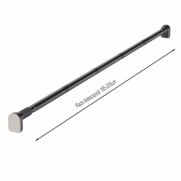 bara-telescopica-multifunctionala-flippy-din-otel-inoxidabil-si-abs-utilizare-universala-extensie-18-65fac25d80582 Bara Telescopica Multifunctionala, Flippy, din Otel Inoxidabil si ABS, Utilizare Universala, Extensie 185 - 205 cm, Fara Perforare Perete, Gri - imagine 1