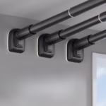 Bara Telescopica Multifunctionala, Flippy, din Otel Inoxidabil si ABS, Utilizare Universala, Extensie 185 - 205 cm, Fara Perforare Perete, Gri - imagine 5