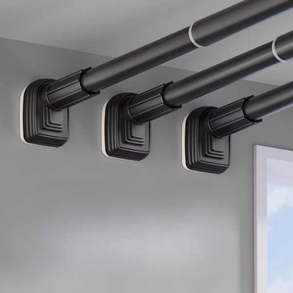 Bara Telescopica Multifunctionala, Flippy, din Otel Inoxidabil si ABS, Utilizare Universala, Extensie 185 - 205 cm, Fara Perforare Perete, Gri - imagine 5