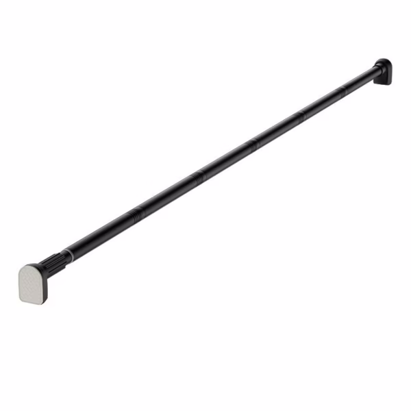 Bara Telescopica Multifunctionala, Flippy, din Otel Inoxidabil si ABS, Utilizare Universala, Extensie 185 - 205 cm, Fara Perforare Perete, Negru - imagine 1