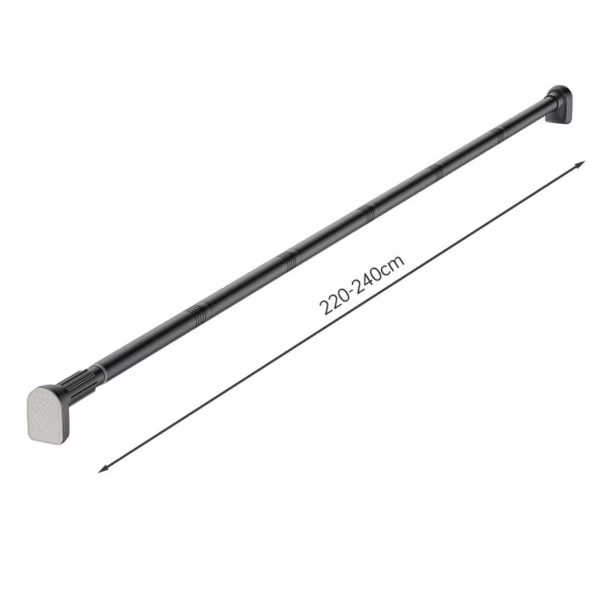 Bara Telescopica Multifunctionala, Flippy, din Otel Inoxidabil si ABS, Utilizare Universala, Extensie 220 - 240 cm, Fara Perforare Perete, Gri - imagine 2
