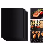 Set 4 Folii Antiaderente din Teflon, Flippy, Multifunctionale, Rezistente la Apa si Temperaturi Ridicate, pentru Gratar, Cuptor, BBQ Grill, 40x33 cm, Negru - imagine 3