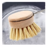 Perie de Curatat Vase si Alimente, Flippy, din Lemn de Fag cu Coada, 24 x 5.8 cm, Perie din Sisal, Crem - imagine 4