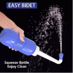 Bideu Portabil pentru Igiena Intima, Flippy, pentru Postpartum/ Postoperator, 450 mL, cu Capac si Husa Galbena, 29.5x7 cm, Culoare Recipient Mov - imagine 7