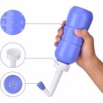 Bideu Portabil pentru Igiena Intima, Flippy, pentru Postpartum/ Postoperator, 450 mL, cu Capac si Husa Galbena, 29.5x7 cm, Culoare Recipient Mov - imagine 11