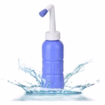 Bideu Portabil pentru Igiena Intima, Flippy, pentru Postpartum/ Postoperator, 450 mL, cu Capac si Husa Galbena, 29.5x7 cm, Culoare Recipient Mov - imagine 12