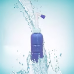 Bideu Portabil pentru Igiena Intima, Flippy, pentru Postpartum/ Postoperator, 450 mL, cu Capac si Husa Galbena, 29.5x7 cm, Culoare Recipient Mov - imagine 15