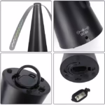 Ventilator Exterior, Flippy, Repelent pentru Muste/Tantari, Cablu USB, Slot Baterii, 9 x 9 x 20 cm, Negru - imagine 2