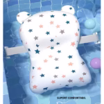 Cada de Baie, Flippy, pentru Copii 0 luni - 6 Ani, cu Termometru, Pliabila, Perna Suport Inclusa, din Plastic, 81.5 x 49 x 21.5 cm, Mov - imagine 5