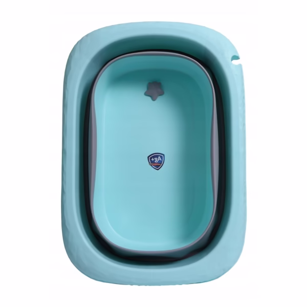 Cada Pliabila pentru Baie, Flippy, din PP+TPE, pentru Copii 0-6 Ani, cu Picioare, Suport de Sezut, Scurgere Etans, 80 x 52 x 42 cm, Albastru - imagine 3
