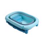 Cada Pliabila pentru Baie, Flippy, din PP+TPE, pentru Copii 0-6 Ani, cu Picioare, Suport de Sezut, Scurgere Etans, 80 x 52 x 42 cm, Albastru - imagine 5