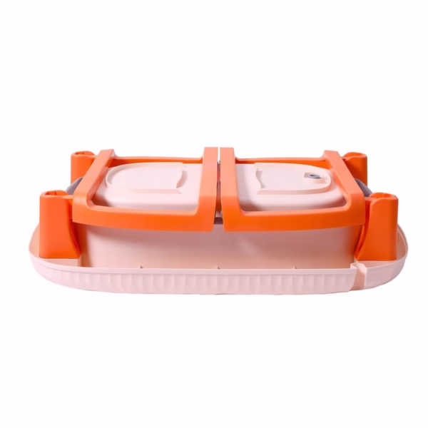 Cada Pliabila pentru Baie, Flippy, din PP+TPE, pentru Copii 0-6 Ani, cu Picioare, Suport de Sezut, Scurgere Etans, 80 x 52 x 42 cm, Portocaliu - imagine 6