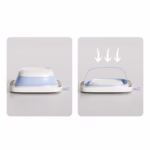 Cada Pliabila pentru Baie pentru Copii, Flippy, Cadita pentru Bebelusi, Model Patrat pentru Fundulet, Albastru, 32x27.5x3.7 cm, 4 L - imagine 4