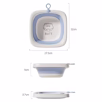 Cada Pliabila pentru Baie pentru Copii, Flippy, Cadita pentru Bebelusi, Model Patrat pentru Fundulet, Albastru, 32x27.5x3.7 cm, 4 L - imagine 7