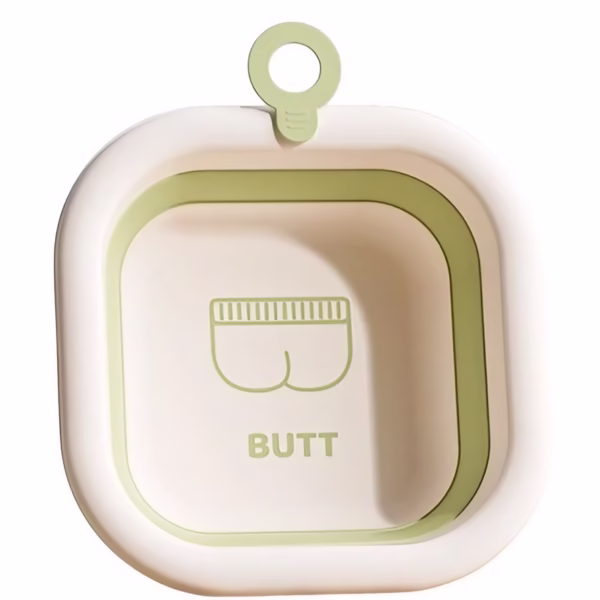 Cada Pliabila pentru Baie pentru Copii, Flippy, Cadita pentru Bebelusi, Model Patrat pentru Fundulet, Verde, 30x30x3.5 cm, 3.5 L - imagine 1