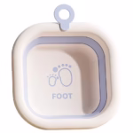 Cada Pliabila pentru Baie pentru Copii, Flippy, Cadita pentru Bebelusi, Model Patrat pentru Picioare, Albastru, 30x30x3.5 cm, 3.5 L