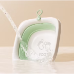 Cada Pliabila pentru Baie pentru Copii, Flippy, Cadita pentru Bebelusi, Model Patrat pentru Picioare, Verde, 32x27.5x3.7 cm, 4 L - imagine 5