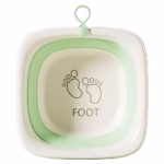 Cada Pliabila pentru Baie pentru Copii, Flippy, Cadita pentru Bebelusi, Model Patrat pentru Picioare, Verde, 32x27.5x3.7 cm, 4 L