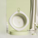 Cada Pliabila pentru Baie pentru Copii, Flippy, Cadita pentru Bebelusi, Model Romb cu Balon, Verde, 31.5x31.5x3.5 cm, 3L - imagine 5