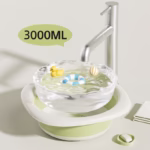 Cada Pliabila pentru Baie pentru Copii, Flippy, Cadita pentru Bebelusi, Model Romb cu Balon, Verde, 31.5x31.5x3.5 cm, 3L - imagine 9