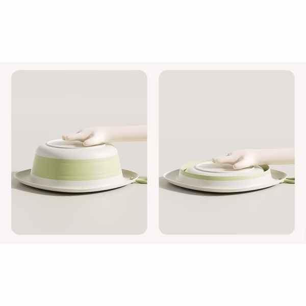 Cada Pliabila pentru Baie pentru Copii, Flippy, Cadita pentru Bebelusi, Model Romb cu Balon, Verde, 31.5x31.5x3.5 cm, 3L - imagine 10