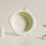 Cada Pliabila pentru Baie pentru Copii, Flippy, Cadita pentru Bebelusi, Model Romb cu Balon, Verde, 31.5x31.5x3.5 cm, 3L - imagine 12