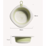 Cada Pliabila pentru Baie pentru Copii, Flippy, Cadita pentru Bebelusi, Model Romb cu Balon, Verde, 31.5x31.5x3.5 cm, 3L - imagine 14