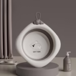 Cada Pliabila pentru Baie pentru Copii, Flippy, Cadita pentru Bebelusi, Model Romb Koala, Gri, 30x30x3.5 cm, 4L - imagine 5