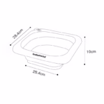 Lavoar Pliabil, Flippy, pentru Copii 1-8 Ani, 28.5x28.5x10 cm, din PE+PP, 3.5l, Model Fata, Gri - imagine 4