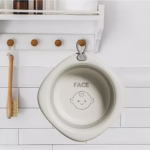 Cada Pliabila pentru Baie pentru Copii, Flippy, Cadita pentru Bebelusi, Model Romb pentru Fata, Gri, 31.5x31.5x3.5 cm, 3L - imagine 2