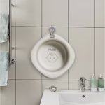Cada Pliabila pentru Baie pentru Copii, Flippy, Cadita pentru Bebelusi, Model Romb pentru Fata, Gri, 31.5x31.5x3.5 cm, 3L - imagine 4