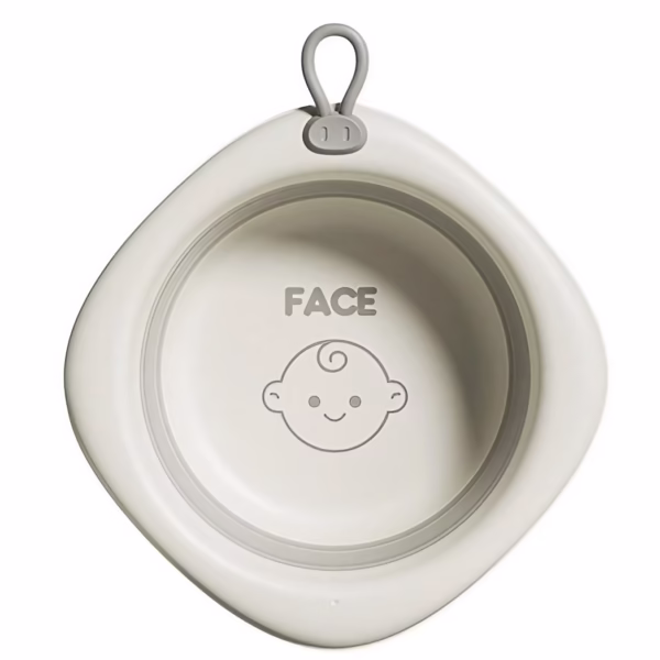 Cada Pliabila pentru Baie pentru Copii, Flippy, Cadita pentru Bebelusi, Model Romb pentru Fata, Gri, 31.5x31.5x3.5 cm, 3L - imagine 1