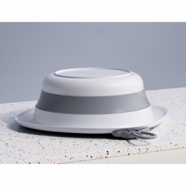Cada Pliabila pentru Baie pentru Copii, Flippy, Cadita pentru Bebelusi, Model Romb pentru Picioare Koala, Gri, 30x30x3.5 cm, 4L - imagine 9