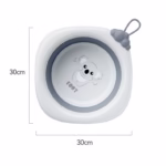 Cada Pliabila pentru Baie pentru Copii, Flippy, Cadita pentru Bebelusi, Model Romb pentru Picioare Koala, Gri, 30x30x3.5 cm, 4L - imagine 12