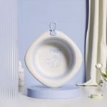 Cada Pliabila pentru Baie pentru Copii, Flippy, Cadita pentru Bebelusi, Model Romb pentru Picioare, Mov, 31.5x31.5x3.5 cm, 3L - imagine 5