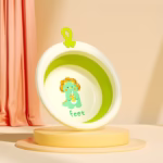 Cada Pliabila pentru Baie pentru Copii, Flippy, Cadita pentru Bebelusi, Model Rotund cu Dinozaur, Verde, 30x30x3.7 cm, 4L - imagine 6