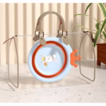 Cada Pliabila pentru Baie pentru Copii, Flippy, Cadita pentru Bebelusi, Model Rotund cu Iepuras, Blue, 30x31x3.5 cm, 3.3 L - imagine 13