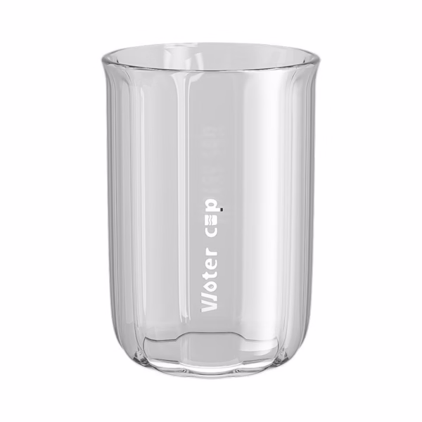 Cana de Apa pentru Clatit, Flippy, pentru Periuta de Dinti, 200 ml, 10.4 x 7.3 cm, Gri Transparent - imagine 4